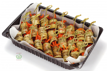 Закуска из баклажан с морковью по корейски